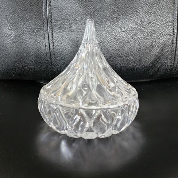 2011 Godinger Hershey Kisses Crystal Kiss Candy Dish Shannon Crystal New in Box - Picture 1 of 12
